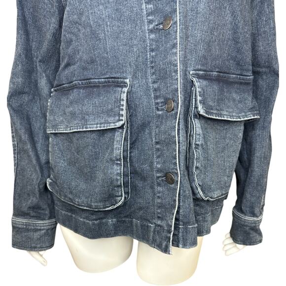 Me by Jennie Garth The Dylan Denim Jacket Washed Grey Blue Wash 1X NWT - Picture 6 of 14